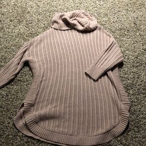Knit turtle neck sweater dress